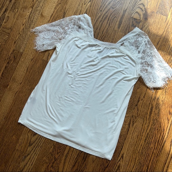 NWT POL lace sleeve tee - Picture 5 of 5